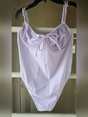 Size L (12/14) wild fable Lavender Underwire One-Piece Swimsuit
